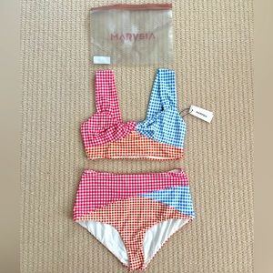 NWT Marysia High Waisted Bikini, size S